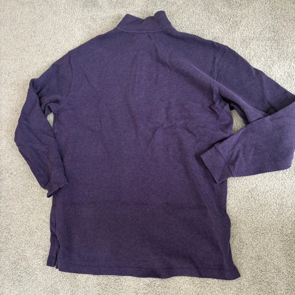 Polo Ralph Lauren Quarter Zip Sweater Mens 2XLT Purple Pullover Business Casual